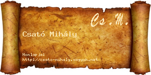 Csató Mihály névjegykártya