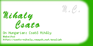 mihaly csato business card